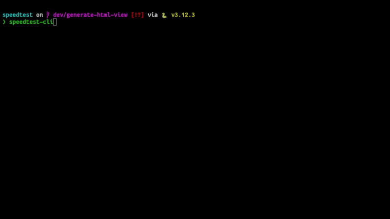 SpeedTest Video demo